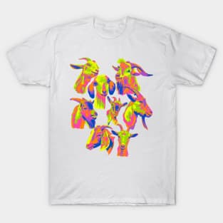 Neon Goat Friends T-Shirt